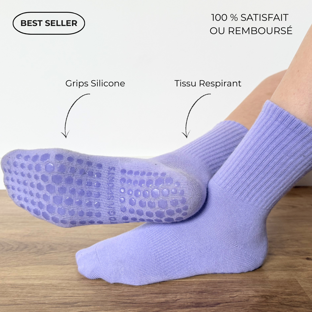 Chaussettes Antidérapantes Pilates & Yoga