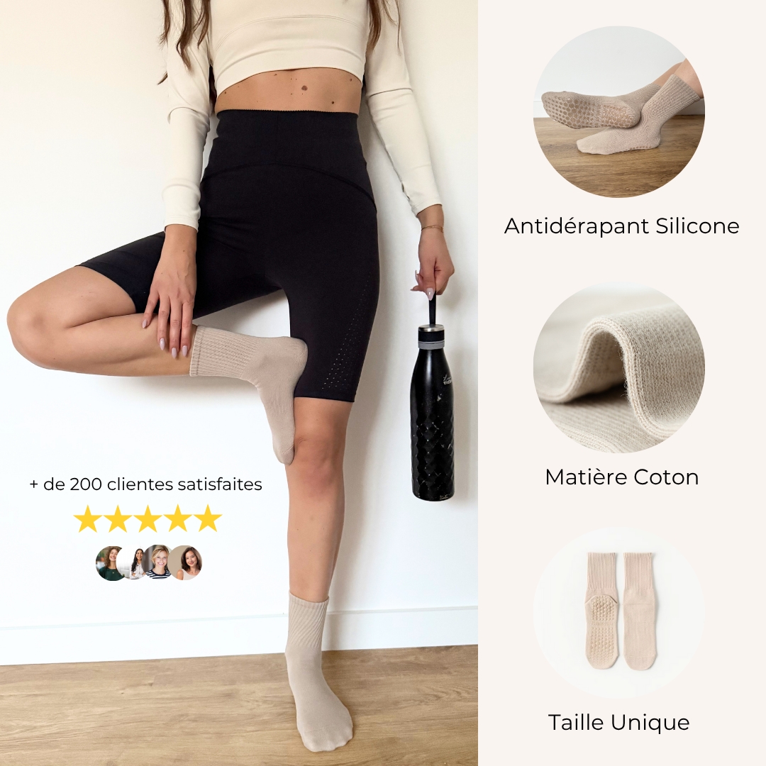 Chaussettes Antidérapantes Pilates & Yoga